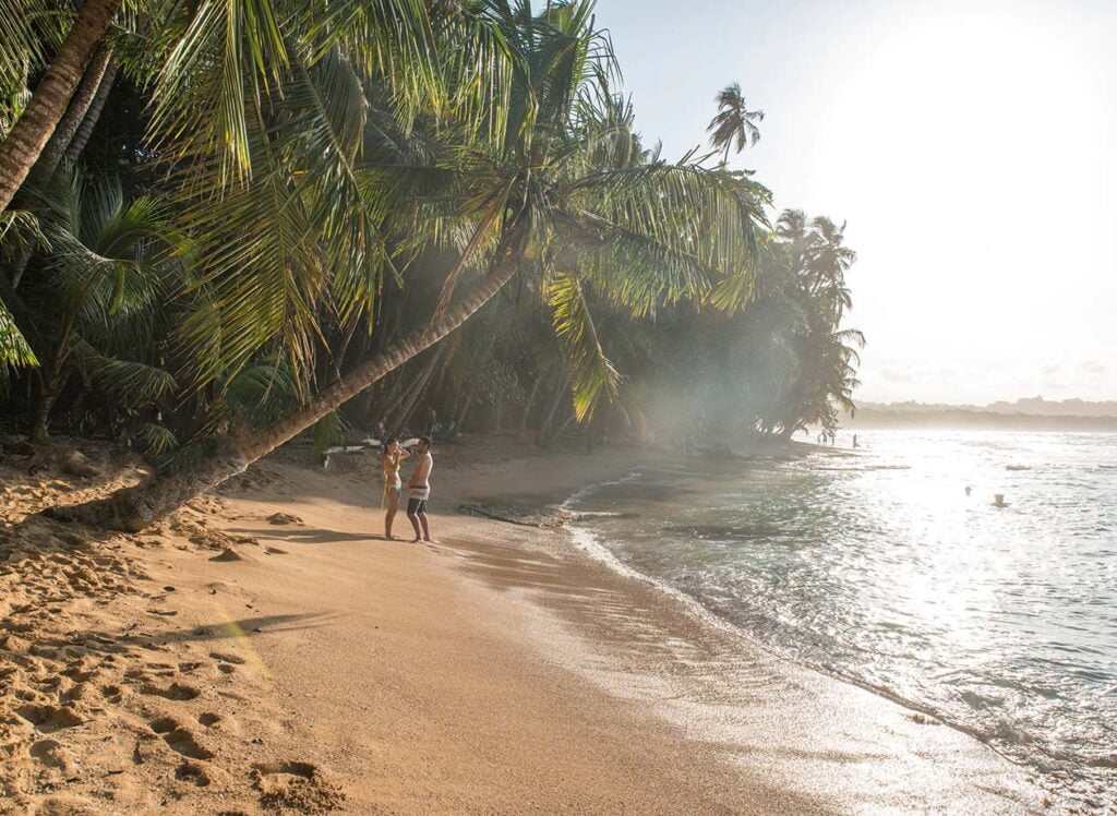 playas en el caribe sur